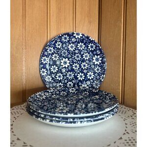 Vintage Johnson Bros Country Cupboard Blue & White Floral Ironstone Bread Plate